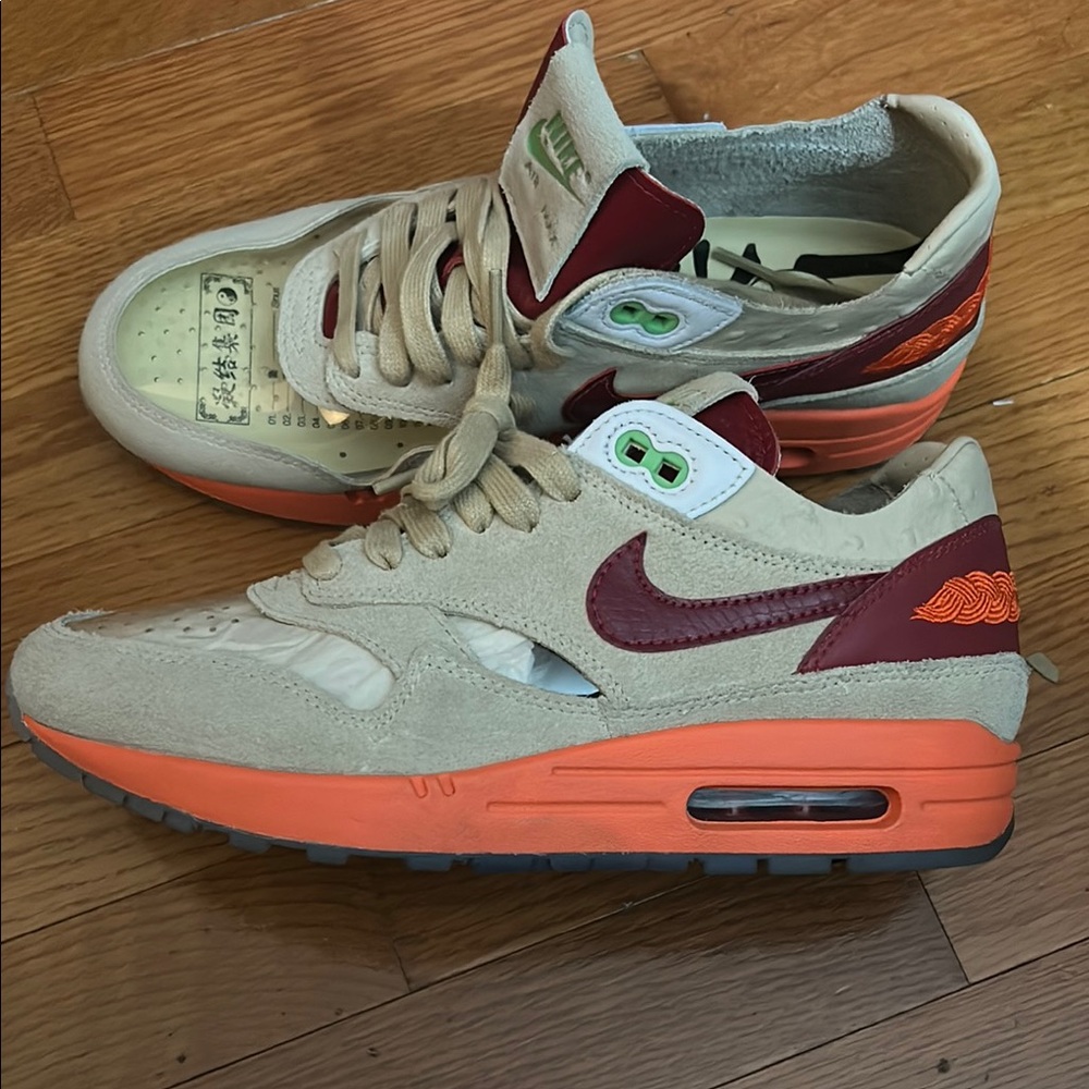 Nike Beige and Orange Athletic Shoes